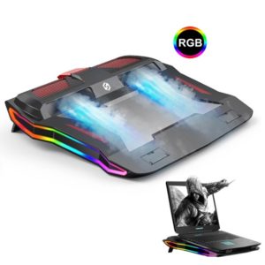 Renkli RGB ışıklı laptop standı.